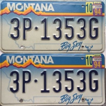 US license plate MontanaMT Montana 3P1353G Car culture surrounding collection Tin bar decoration