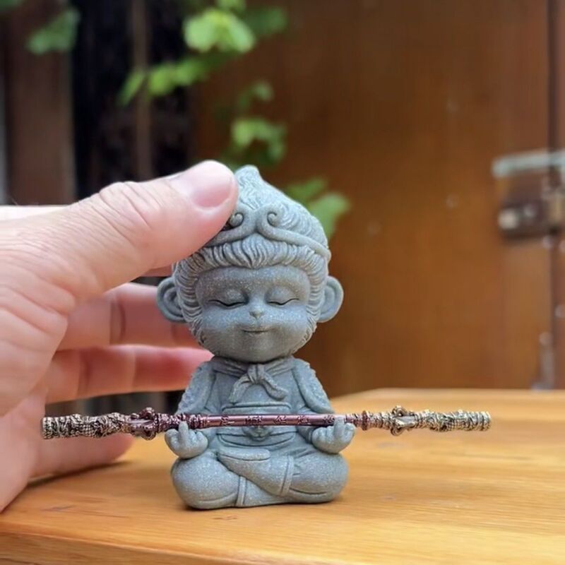 Sandstone Sun Wukong (Monkey King) Figurine Home Decor Living Room Tea Pet Bonsai Micro Landscape Rockery Fish Tank Landscaping Sandstone Sun Wukong (Monkey King) Figurine Home Decor Living Room Tea Pet Bonsai Micro Landscape Rockery Fish Tank Landscaping