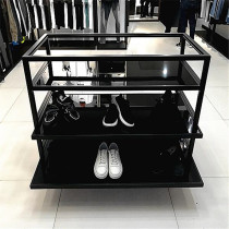 Window display cabinet Clothing store shelf High and low flow table Floor-standing mobile rack Middle island rack Wrought iron table promotion
