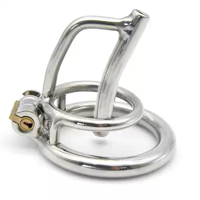 Prison bird new super short men 304 stainless steel chastity lock cage urinary catheterization adult supplies