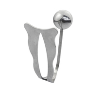 Prison bird female metal stainless steel C- shaped pants nail pants womens anal Yin Bolt chastity pants