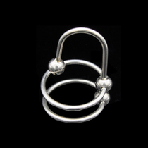 Prison bird stainless steel short double ring catheter urethra plug CB6000 adult products