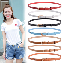 Belt women leather dress belt women decoration Korean minimalist Joker tide thin student with skirt fashion belt