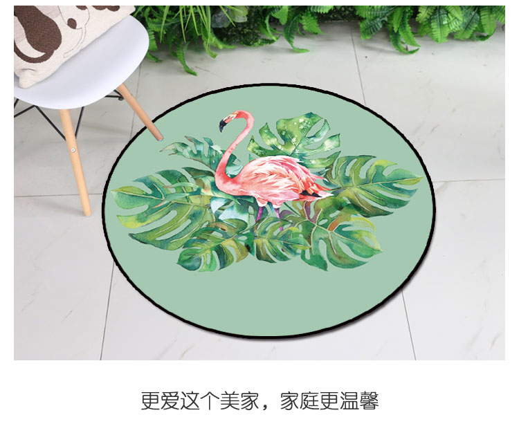 Ins Châu Âu và Mỹ flamingo vòng thảm phòng ngủ cloakroom trang điểm phân máy tính xoay ghế treo giỏ yoga mat thảm vintage