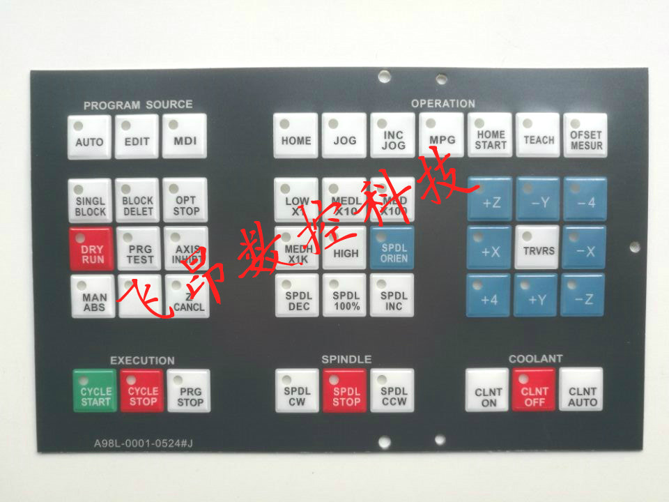 Machine tool key panel key film A98L-0001-0524#J0524#T0524#S 02