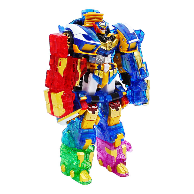 High-end card fighter summoner transforming robot children's King Kong car model boy warrior toy spin card