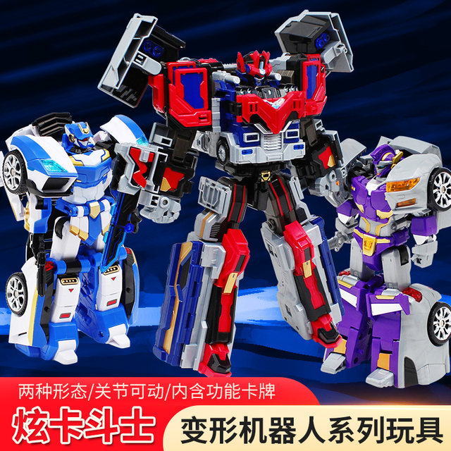 Genuine dazzling fighter jet gallon children's airplane transforming robot boy toy boy Xuan Ka King Kong