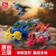 新乐新合金变形五合体机器人仿真鹰龙狼狮虎模型机甲儿童男孩玩具