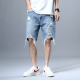 Denim quần short nam mùa hè mỏng Hàn Quốc phiên bản của xu hướng trăm lỗ thẳng lỏng ăn xin thường quần năm điểm