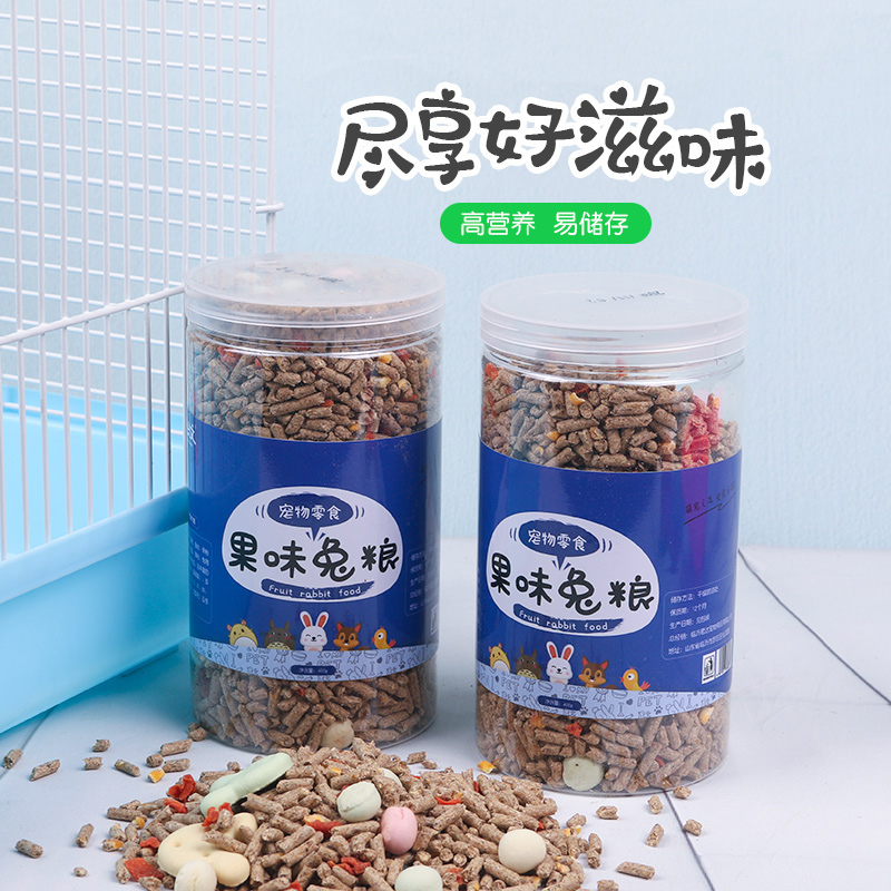 Xingxingwen canned rabbit food baby rabbit adult full-stage pet rabbit feed anti-coccidial (fruity rabbit food filling)