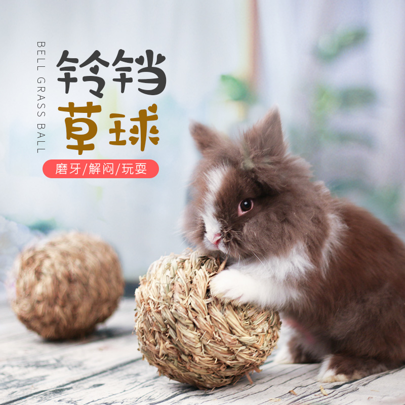 Xing Xing Wen Rabbit toy Rabbit nest Chinchilla Guinea pig Guinea pig toy bell grass ball 140