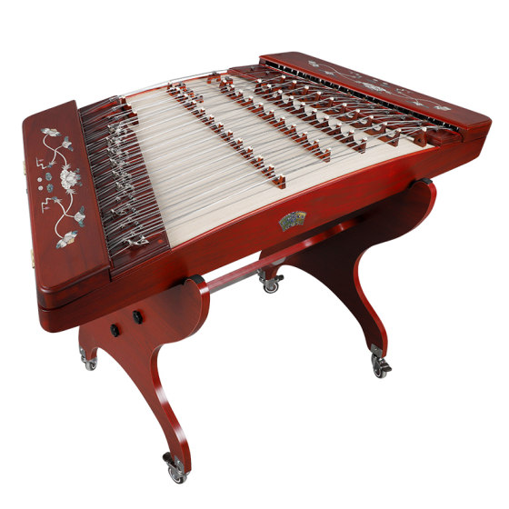 Xinghai dulcimer 악기 아프리카 자단 나무 색 진주 연꽃 연못 껍질 조각 402 dulcimer 8622L