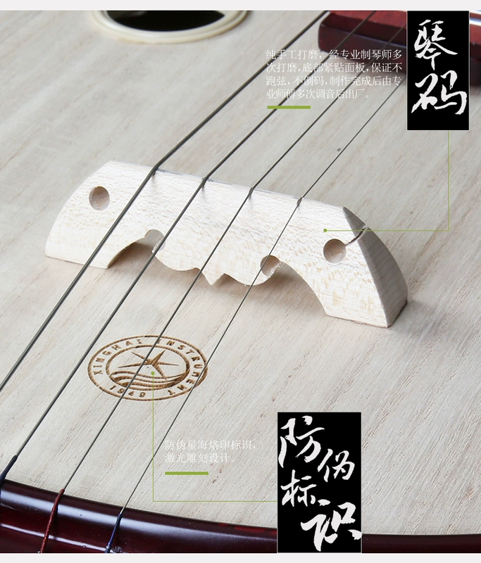 Bắc Kinh Xinghai Trung úy Nhạc cụ Người mới bắt đầu Giới thiệu Hardwood Bone Flower Lily Hoa Mở Mũ nón phong phú Trung úy 8511 - Nhạc cụ dân tộc