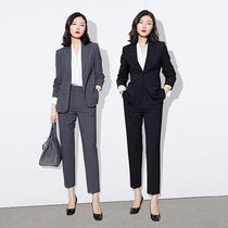 Professional suit female winter temperament civil servant interview with thickened field suit work clothes commuter suit