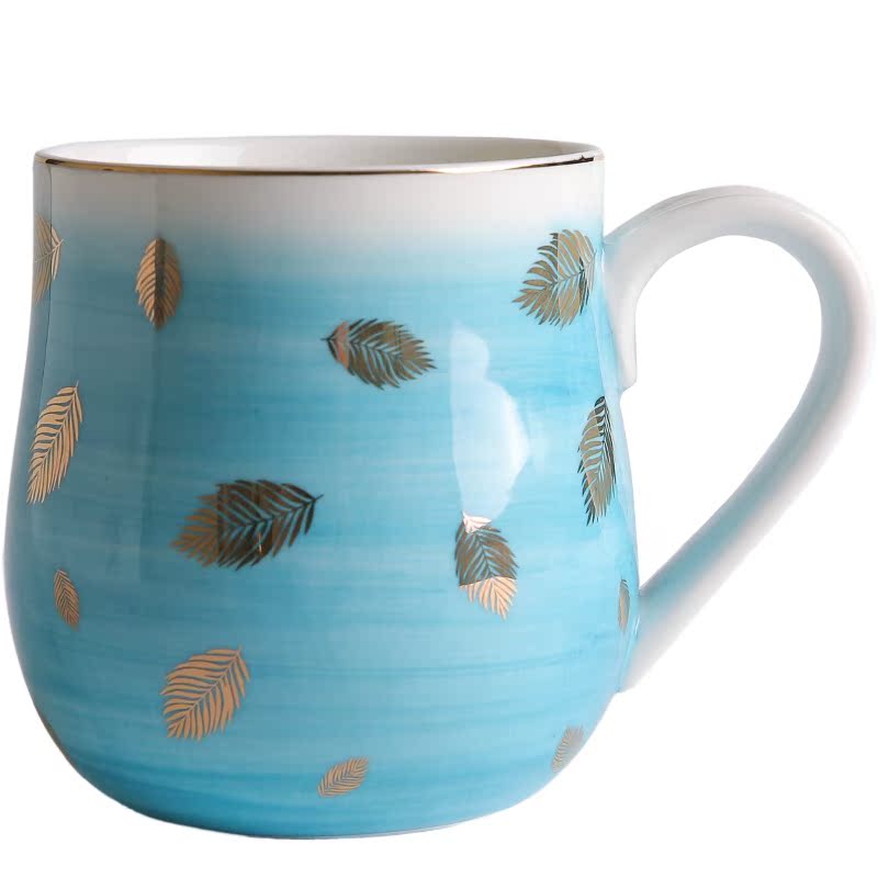 Qiao mu CDW Nordic breakfast cup home coloring change ceramic keller cup coffee cup large - capacity water cup B - 135