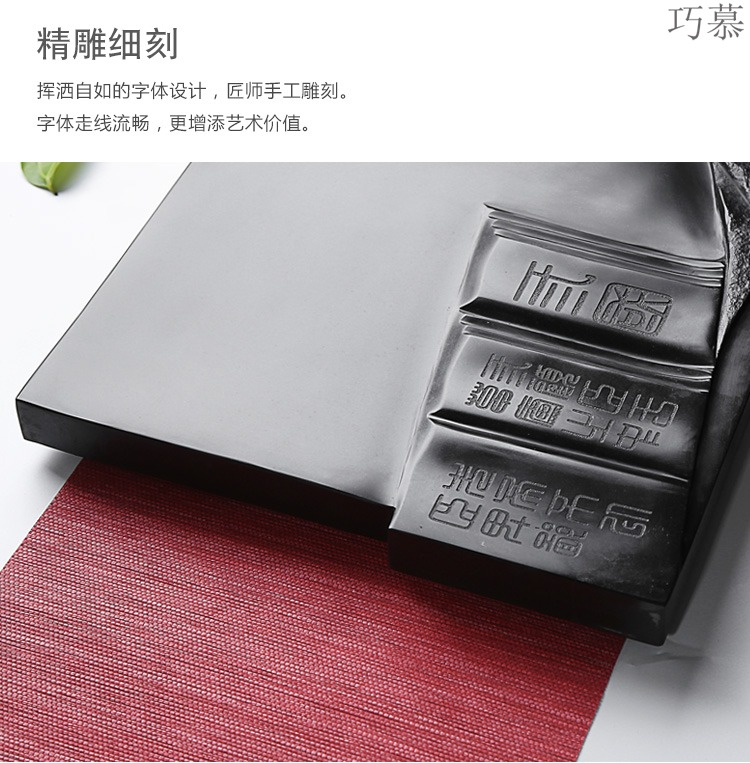 Longed for a complete set of blue and white porcelain kung fu tea set sharply opportunely stone tea tray was contracted office home tea cup high - grade group