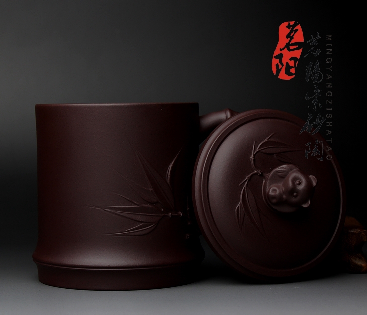 Qiao mu MY yixing undressed ore purple sand cup manually authentic cover cup gift large teacup kung fu tea hugely increased