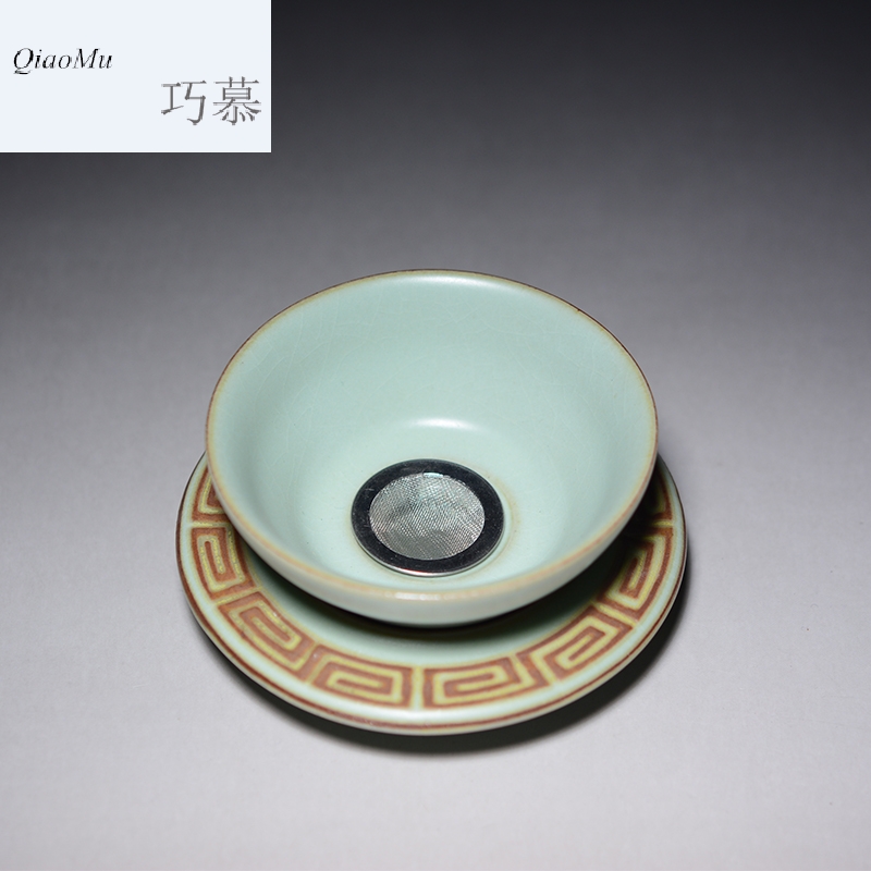 Qiao mu CMJ your up ceramic tea set tea tray tea accessories tea filter filter net azure open piece of porcelain)