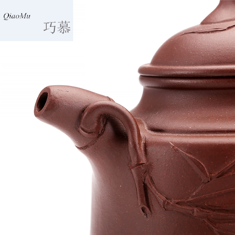 Qiao mu SU yixing undressed ore purple clay are it to maintain household of Chinese style tea pot kung fu tea set 240 cc