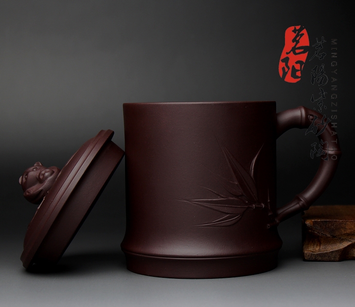 Qiao mu MY yixing undressed ore purple sand cup manually authentic cover cup gift large teacup kung fu tea hugely increased