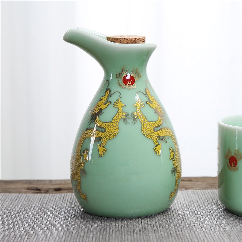 Qiao mu longquan antique bottles pour wine liquor points of household porcelain flask contracted style hot he its drank wine