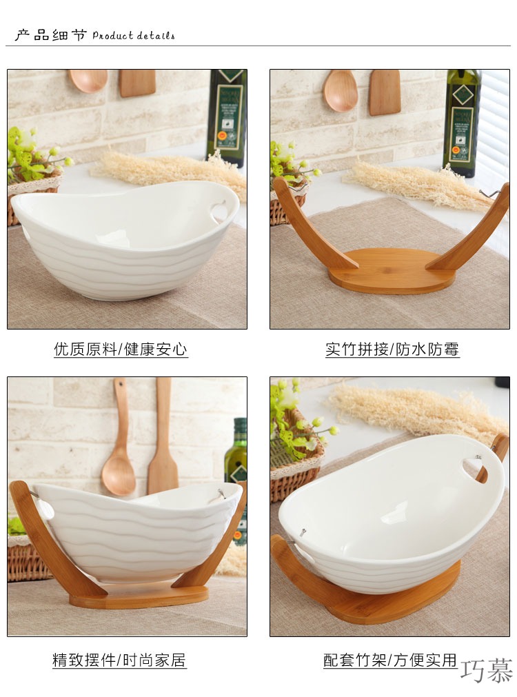 Sitting room place for DHT opportunely ceramic fruit bowl fruit basket white hanging three creative fruit basin fashion