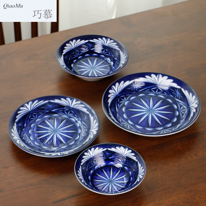 People eat Japanese ceramics tableware plate for a home opportunely large western food steak plate surface pasta snacks