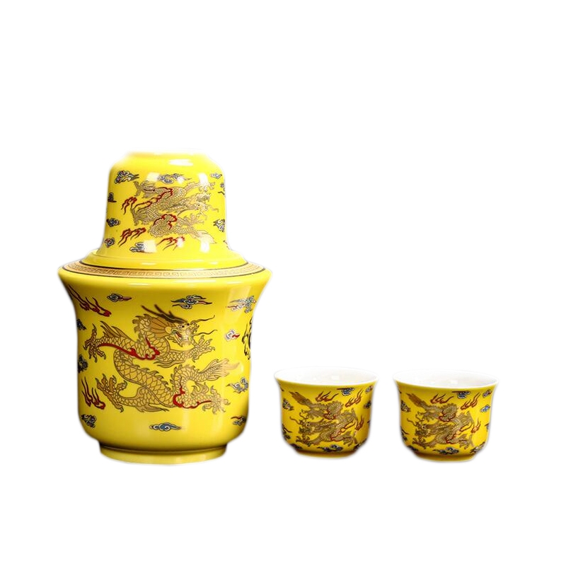 Qiao mu ceramic Chinese half jins of warm wine liquor cup hot hip home cooking wine warm hip flask temperature wine pot hot wine