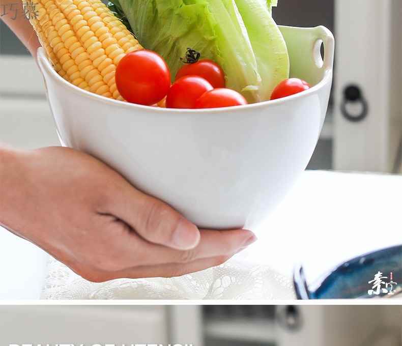 Longed for home opportunely beef noodles pull hang rainbow such as bowl chopsticks rainbow such as bowl vintage Japanese ceramic household big noodles in soup bowl