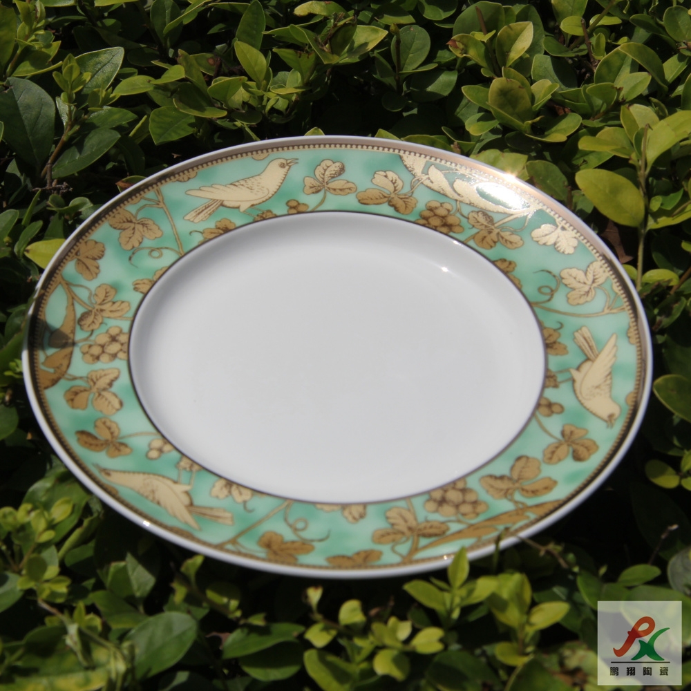 Qiao mu tangshan ipads China green language of England 6 inch flat ipads plate cake up phnom penh dish dessert plate disc dessert dish of snacks