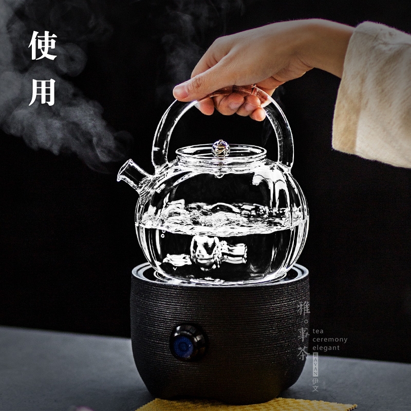 Qiao mu YWT glass boiling tea ware ceramic electric TaoLu glass teapot set water household heat the teapot