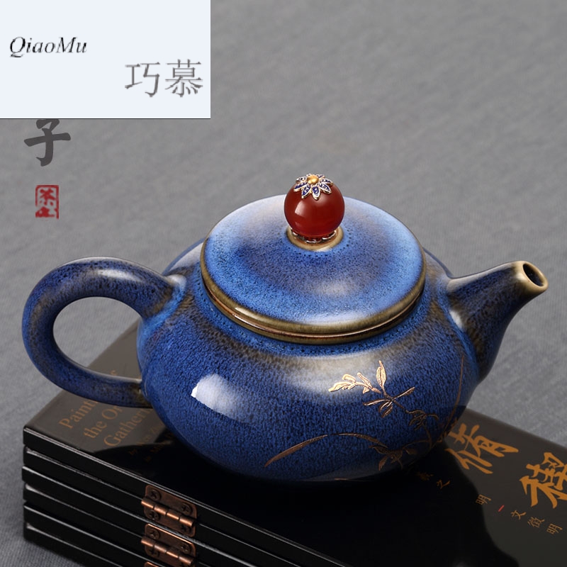 Qiao mu Taiwan FengZi Chinese archaize ceramic teapot home filtration pot of kung fu tea teapot tea but small