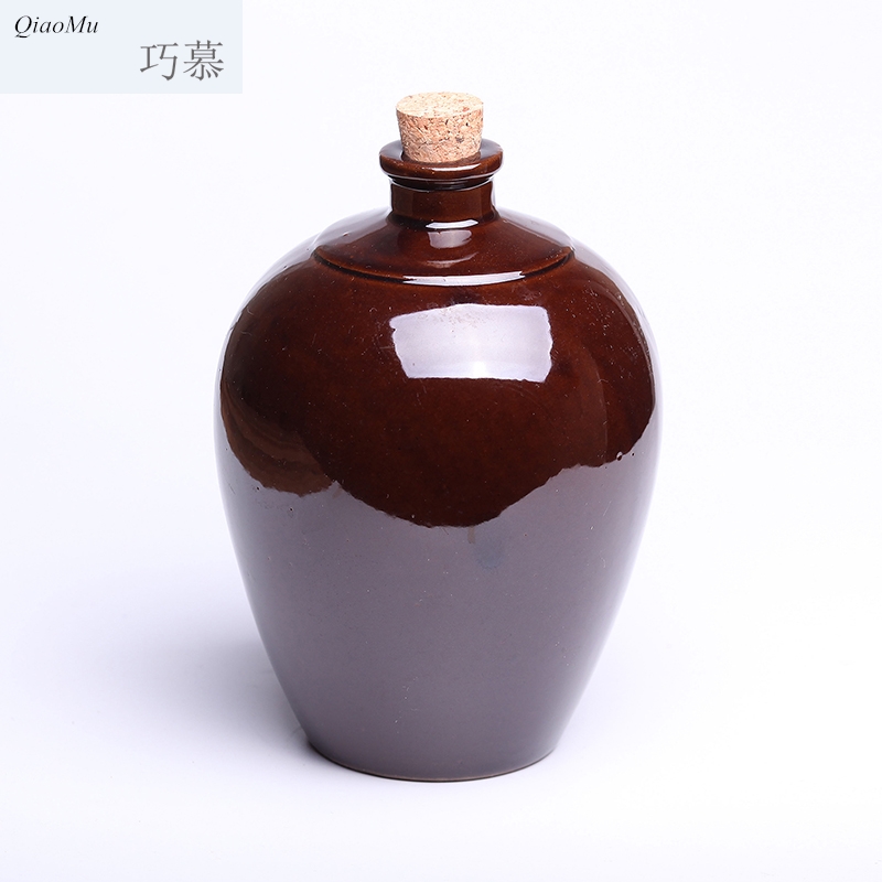 Qiao longed for an empty bottle ceramic 2 jins canning jars 1000 ml home wine pot soil TaoBai rice wine jars mail bag