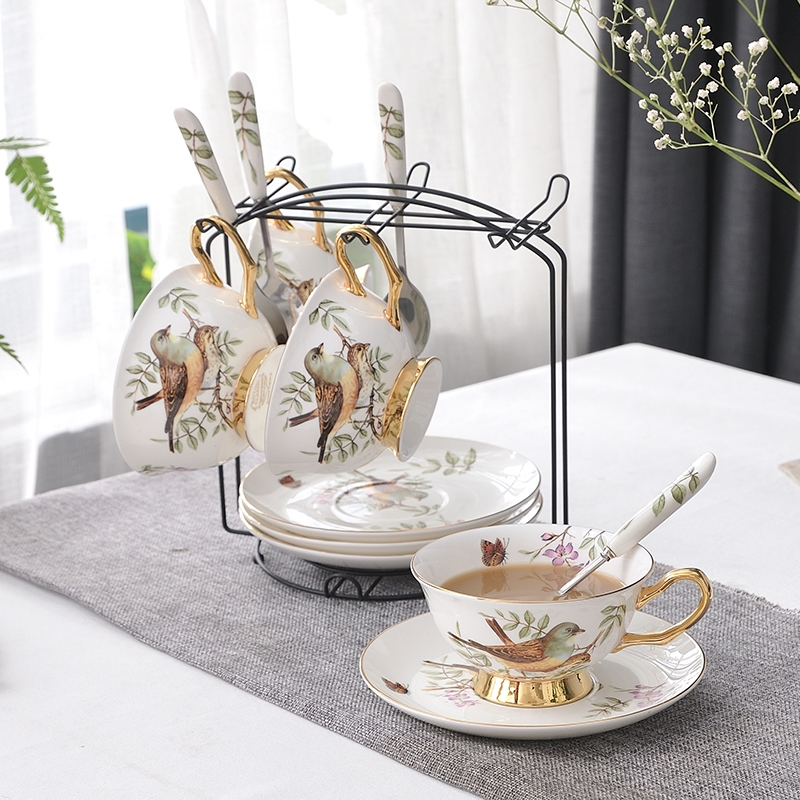 Restoring ancient ways for coffee cup suit European small key-2 luxury glass ceramic creative English afternoon tea tea cups