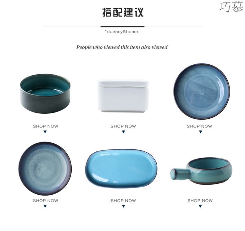 Qiao mu creative ceramic dinner plate household shallow ready - to - cook dish expressions using straight ipads plate western - style food dish dessert dish soup bowl restaurant