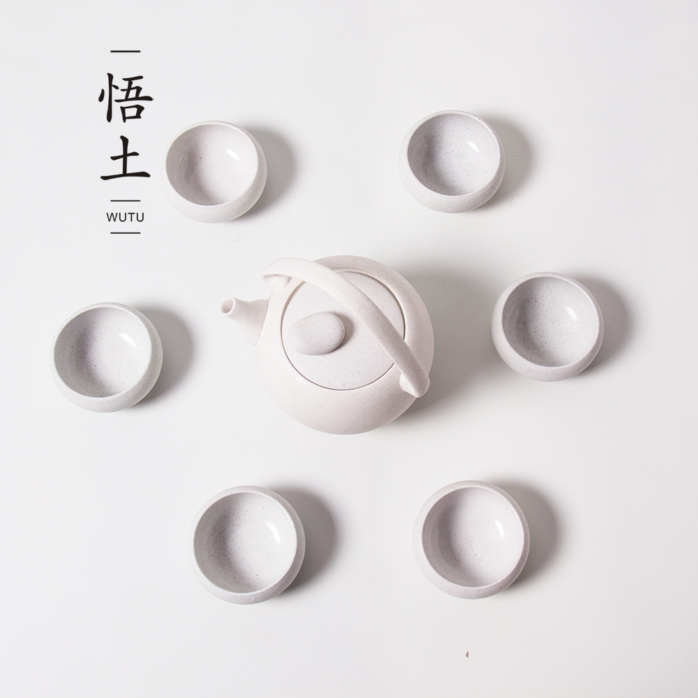 Qiao mu Taiwan tea set reasonable kung fu tea pot cup of a complete set of tea cups ceramic tea bag in the mail