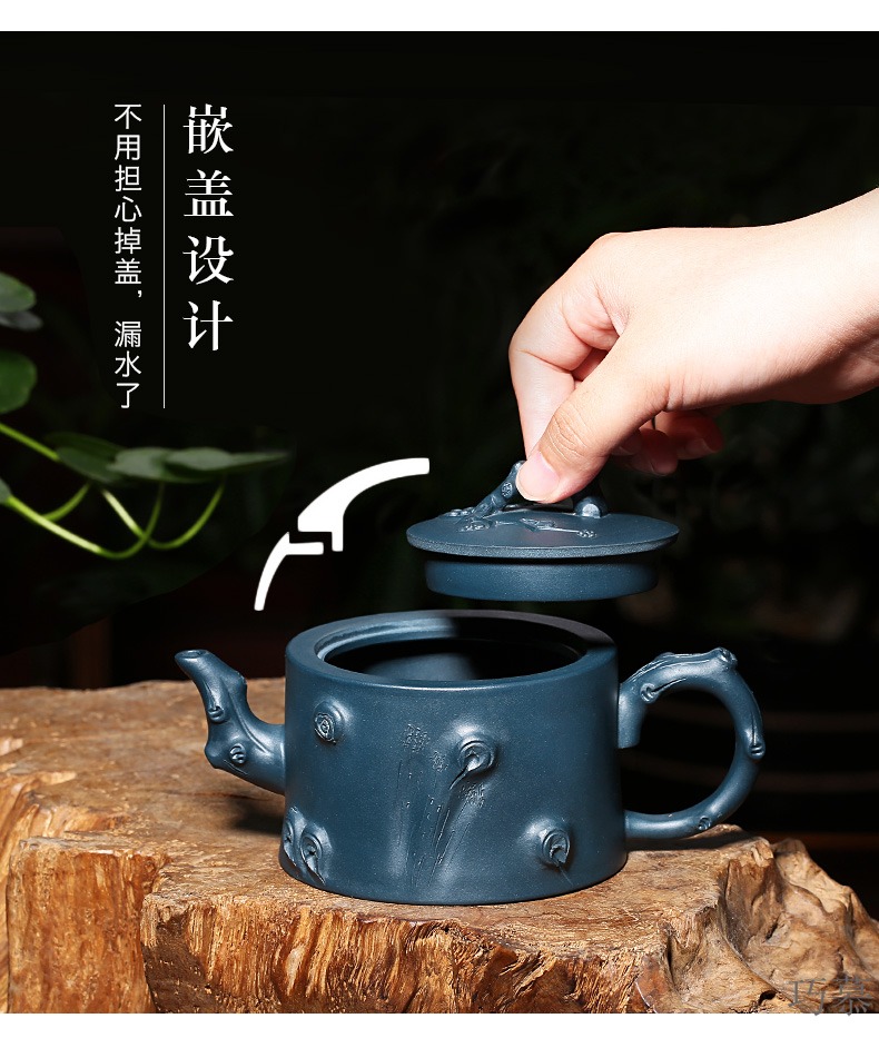 Qiao mu YH yixing it suit of chlorite by pure manual name plum name plum running the pot teapot