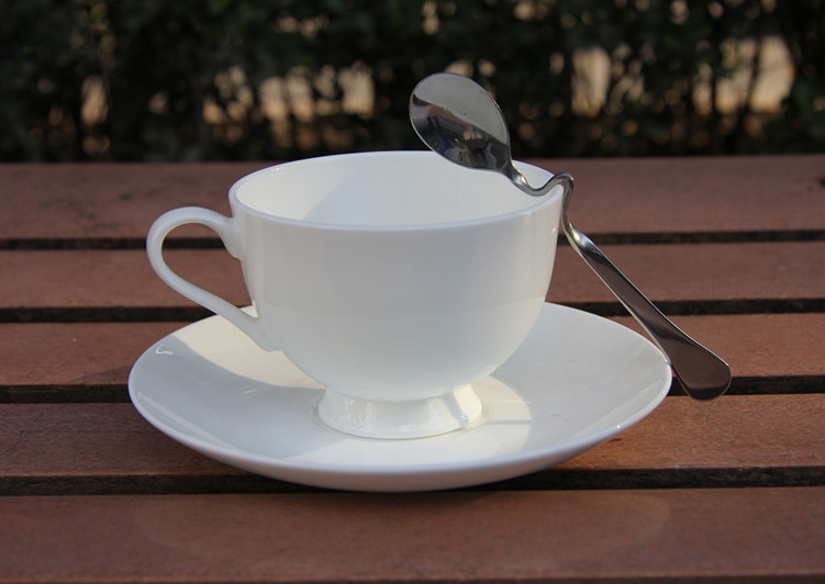 Qiao mu tangshan ipads China continental pure white coffee cups and saucers suit admiralty cups and saucers English - style afternoon tea cup of red tea cups