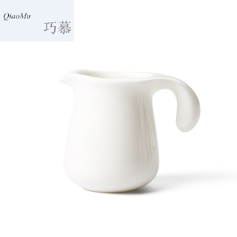 Qiao mu CMJ jade porcelain dehua white porcelain and glass ceramic fair keller points of tea large kung fu tea set manually heat