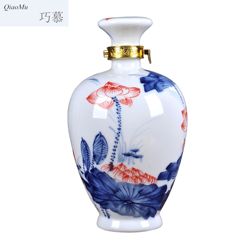 Qiao mu jingdezhen ceramic seal jars wine bottles it receive 3 jins of homemade liquor store wine wine