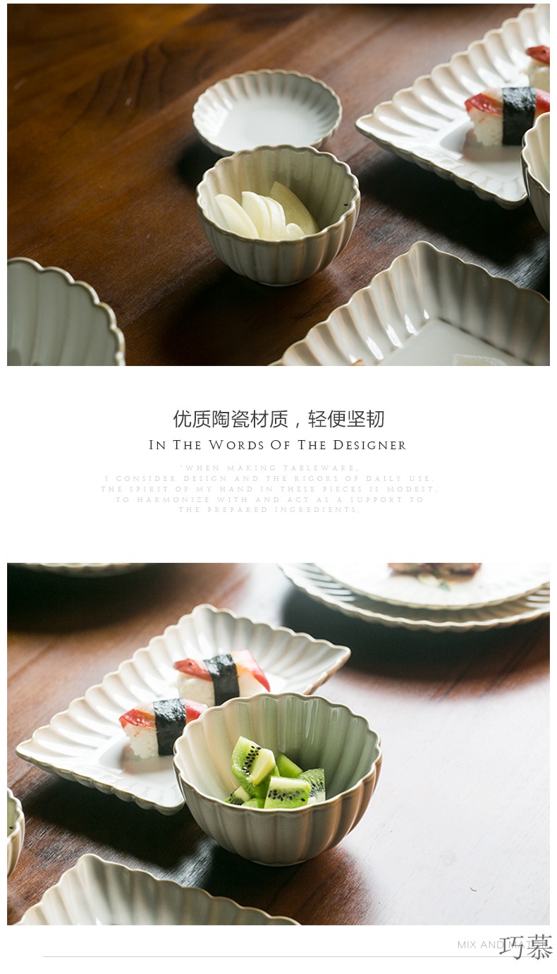 Qiao mu creative by dish variable glaze ceramic tableware home dishes dish flavor dish of western - style food dish coffee cups of rice bowls