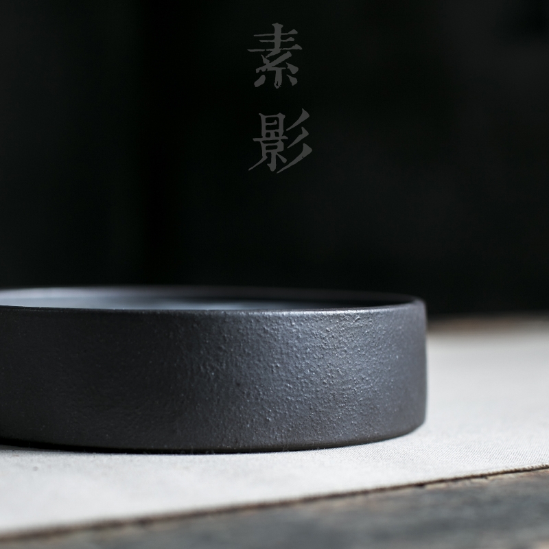 Qiao mu archaize dry mercifully pot bearing ceramic water copper pot supporting coarse pottery round pot pad kung fu tea accessories