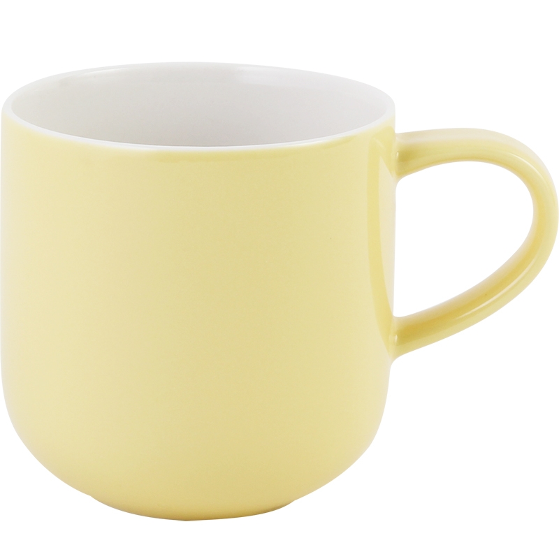 Qiao mu LH milk yellow mark cup candy color light color ceramic cup cup cereal breakfast cup contracted northern wind