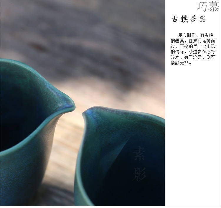 Qiao mu creative oblique expressions using black ceramic up fair keller of tea sea zen points is the home of kung fu tea tea utensils