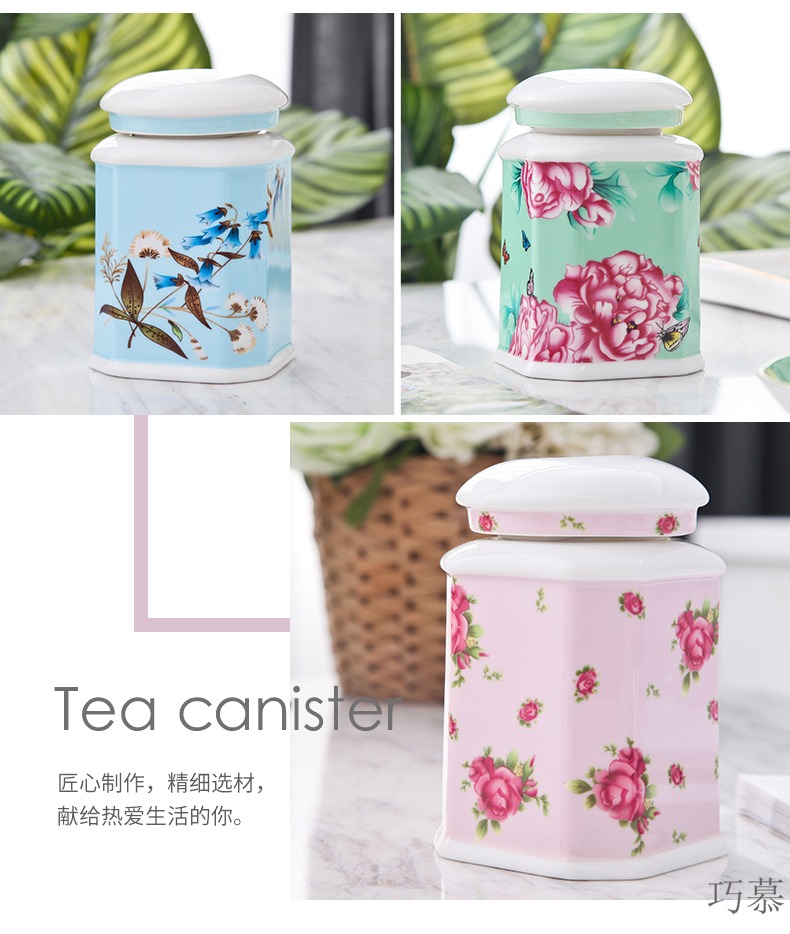 Qiao mu creative ceramic tea boxes portable tanks English afternoon tea tea set red tea pu - erh tea