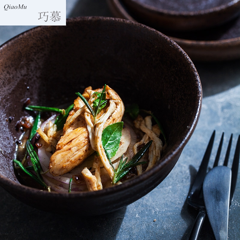 Qiao mu creative ceramic rainbow such use small salad bowl coarse ceramic tableware snack bowl dish bowl