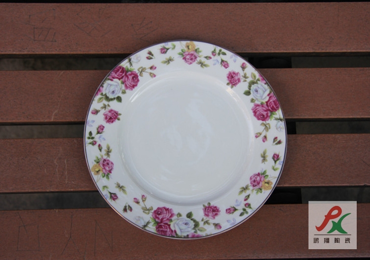 Qiao mu tangshan ipads porcelain two 8 inch - tonne 10 inch flat beefsteak main plate cold dessert plate of up phnom penh
