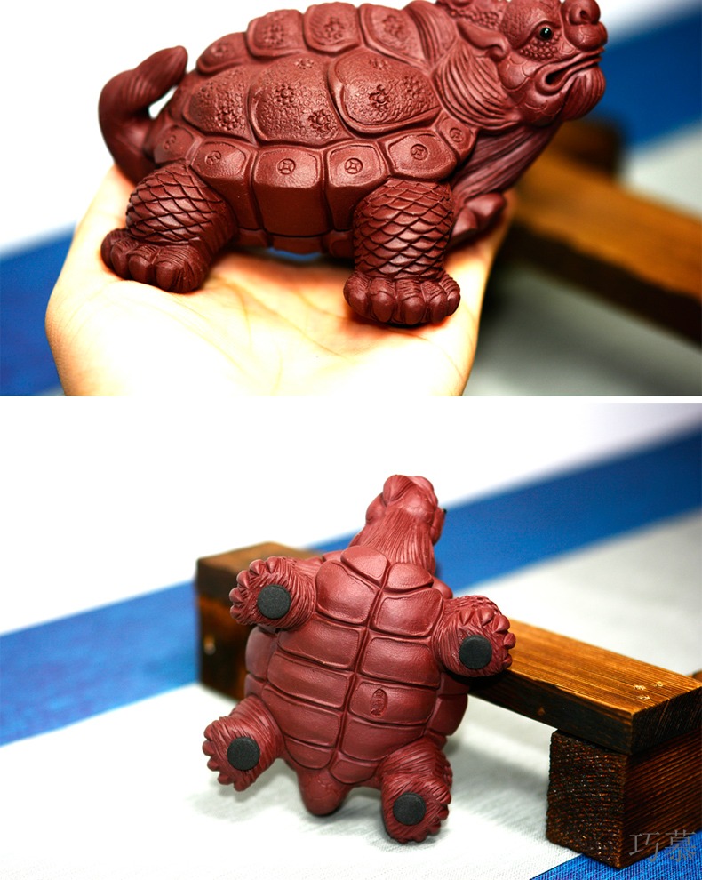 Qiao mu QD [] purple sand tea pet dragon turtle its tea pet furnishing articles furnishing articles in hundred turtle turtle longevity tea gift of tea