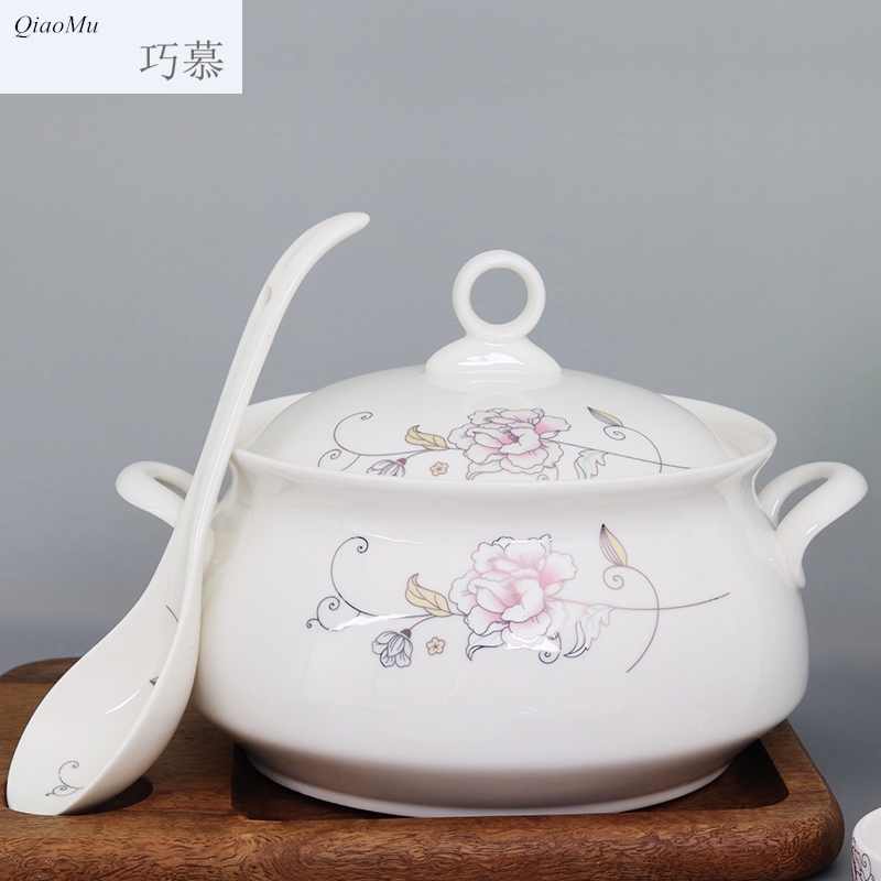 Rainbow such as bowl Qiam qiao mu jingdezhen ceramic tableware portfolio plate free home bowl dish soup bowl ladle pot