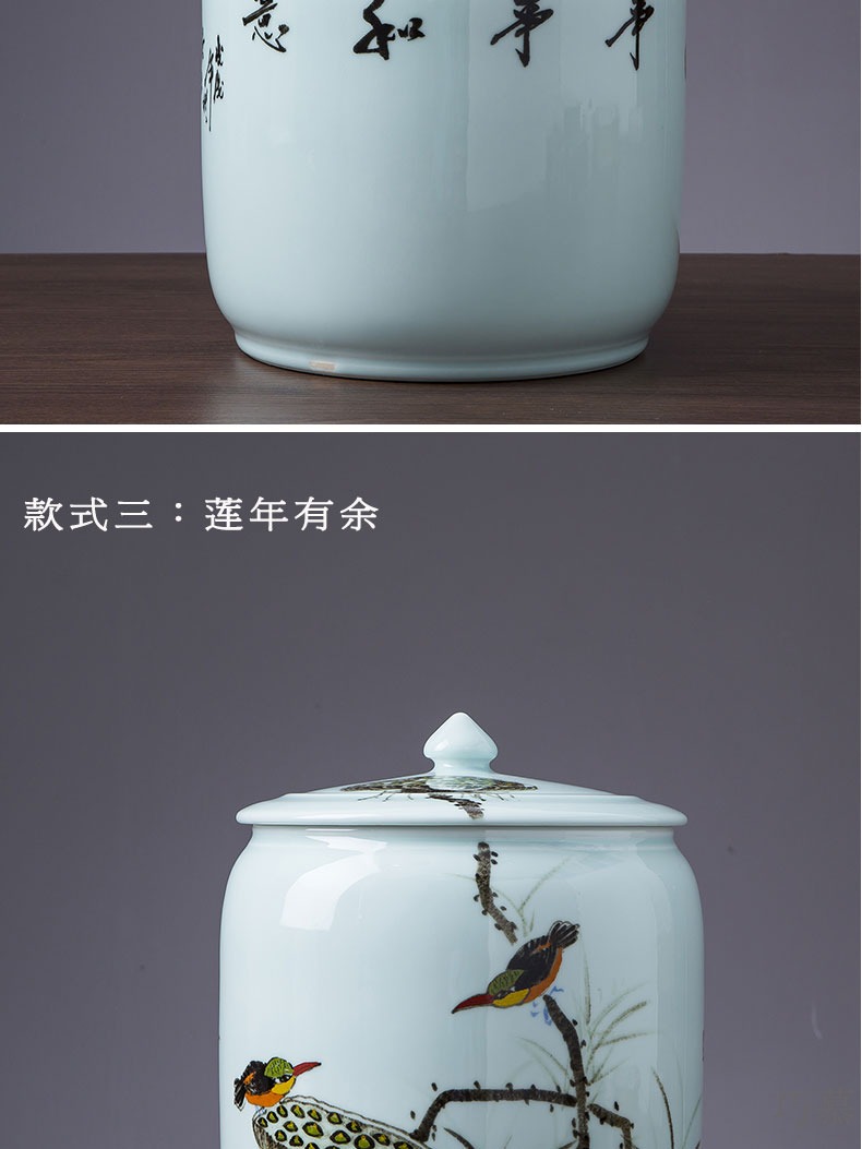 Qiao mu hand - made ceramic tea pot large storage wake POTS sealed as cans white tea tea cake as cans 5-8 cake home